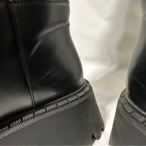 ZARA Chunky Lug Sole Knee-High Boots | Strike Aesthetic | Combat Biker sz 40 - Picture 5 of 12